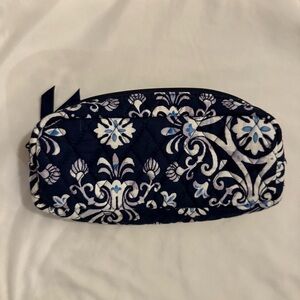 Like New Vera Bradley Steel Blue Medallion Slim Cosmetic/Pencil Bag